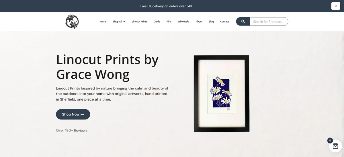 Grace Wong website – linocut prints hand printed in Sheffield