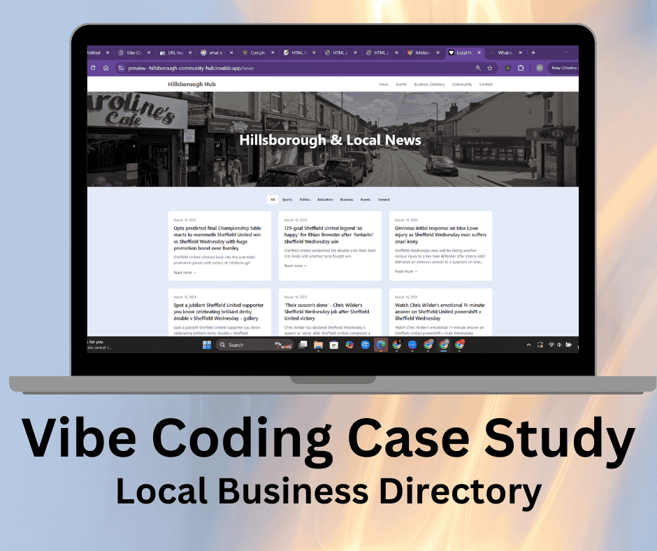 vibe coding case study for local business directory